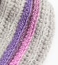Earwarmer headband Crochet chunky  grey pink purple handmade - Image 6