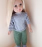KNITTING PATTERN PDF Cypress Joggers for Doll - Image 1