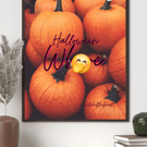 Halloween queen pumpkin wall art quote print