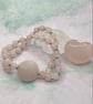 Rose quartz double strand stretchy bracelet - Image 5