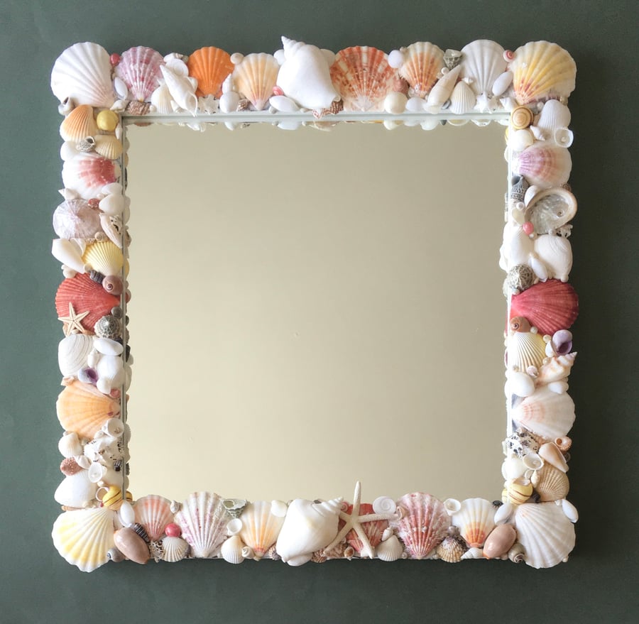 Summer Seashell Mirror UK only