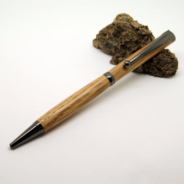 English Oak Slimline twist pen