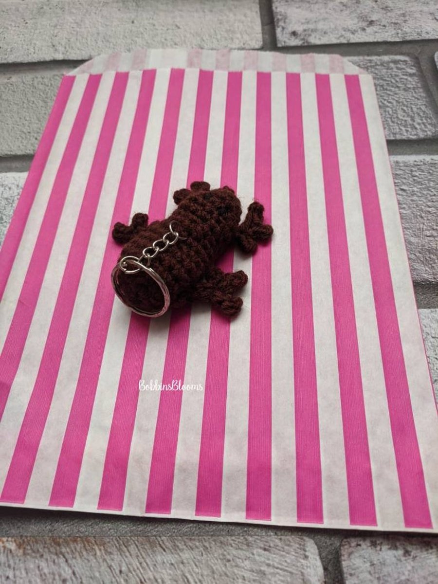 Chocolate Frog Keyring, Frog Keyring, Frog Bag Charm, Chocolate Frog Bag Charm