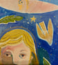 I see the moon original watercolour painting - Image 3