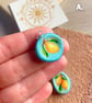 Handpainted Air Dry Clay Lemon Pendant Charm - Image 3