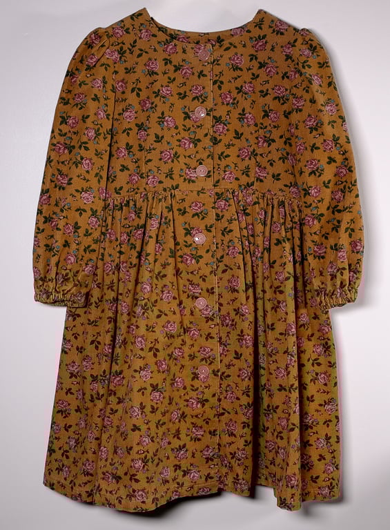 Floral Babycord Dress 4 - 5 years