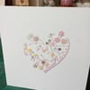 Pretty floral heart card