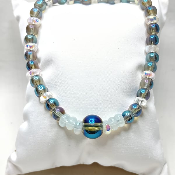 Iridescent Glass Bracelet