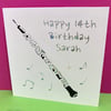 Personalised Oboe Birthday Card - Oboist