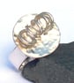 Dome ring Spring ring Sterling Silver Ring size O  Hallmarked - Image 1