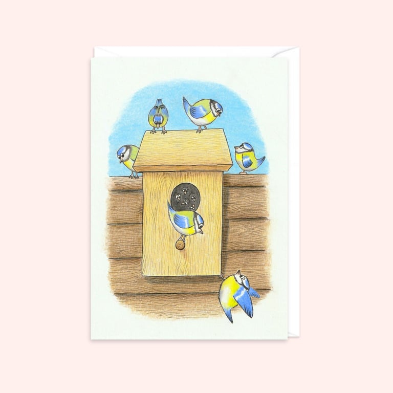 Garden Birds Greeting Card: Bird Lover Birthday Card (204)