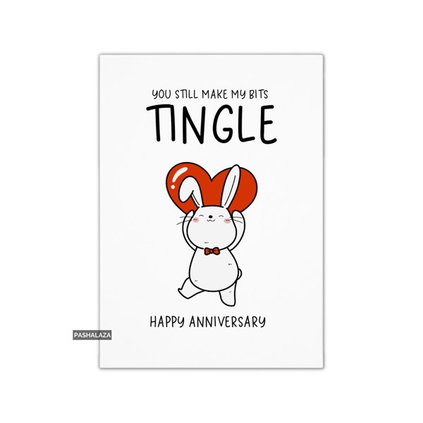Funny Anniversary Card - Novelty Love Greeting Card - Bits Tingle
