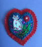 Hand Embroidered Cat Notebook and Pen Set - Image 2