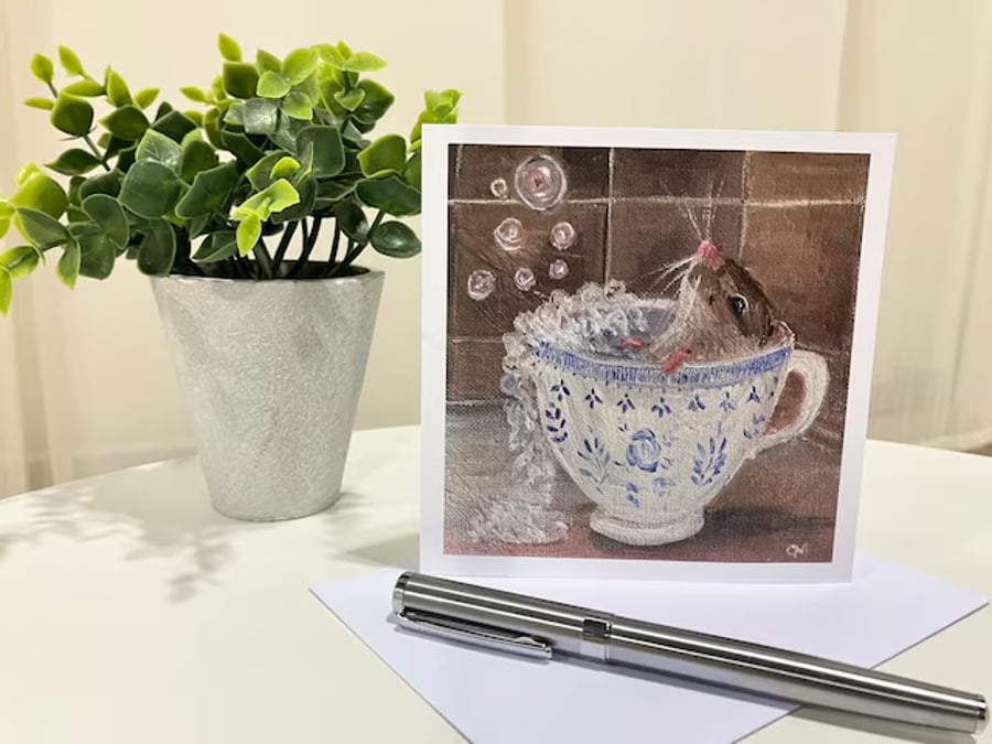 Cute mouse greetings card 