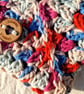 Cotton lined pouch for small items, Small crochet pouch, Friend Christmas gift  - Image 7
