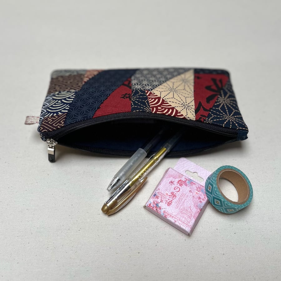 Japanese Fabric Patchwork Pencil Case