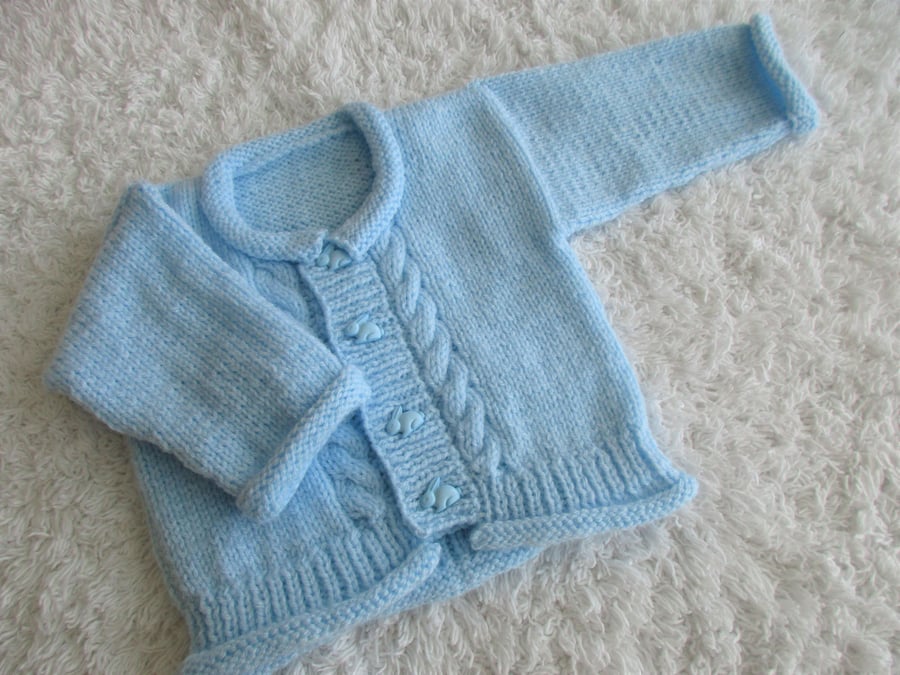 16" Baby Roll Neck Cardigan