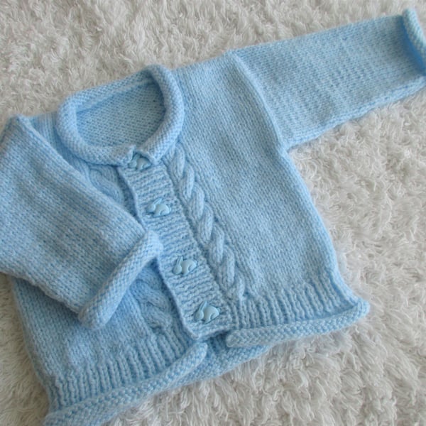 16" Baby Roll Neck Cardigan