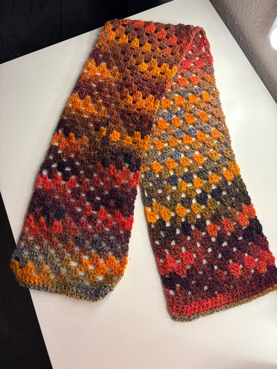 Image of Handmade Crochet Autumn Scarf 