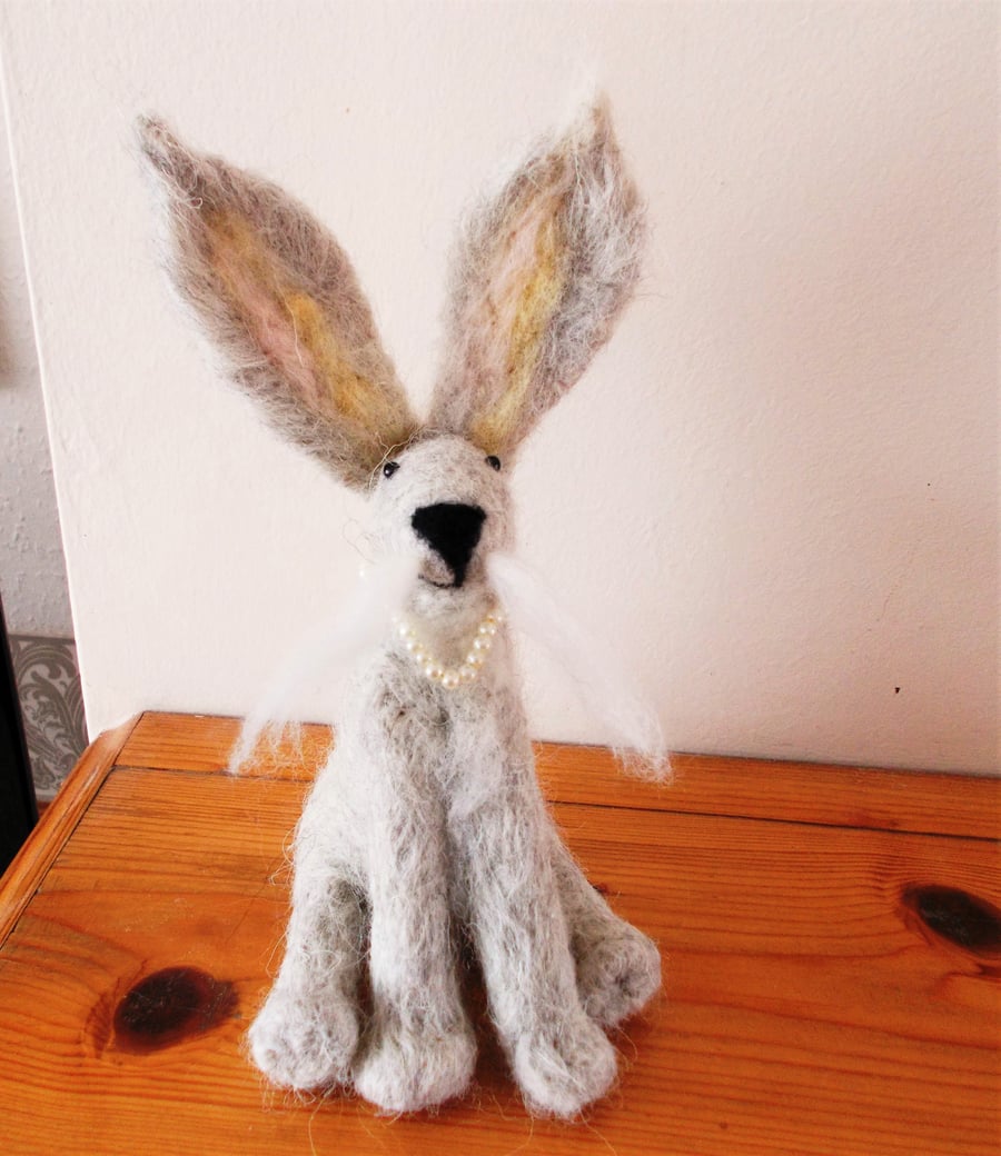 Hermoine Felted Wool Hare 