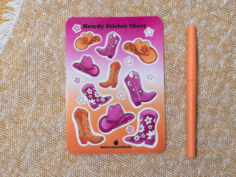 Howdy Sticker Sheet