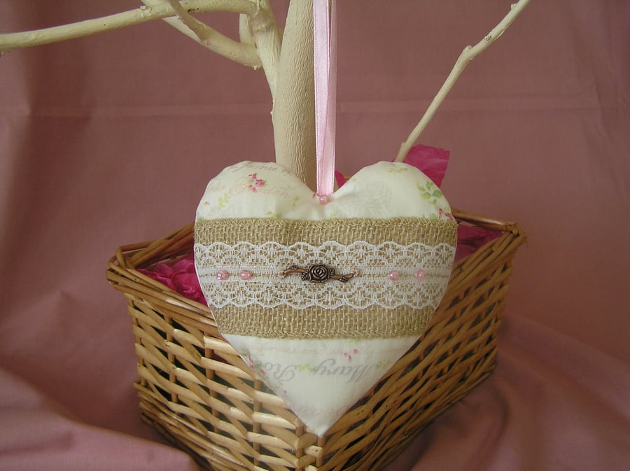 Scented Heart, hanging decoration, birthday gift, teachers gift