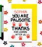 Personalised Thank You From Dogs, Cats, Pets For Pet Sitter, Kennels, Vet