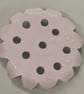 Christmas print flower frog, white