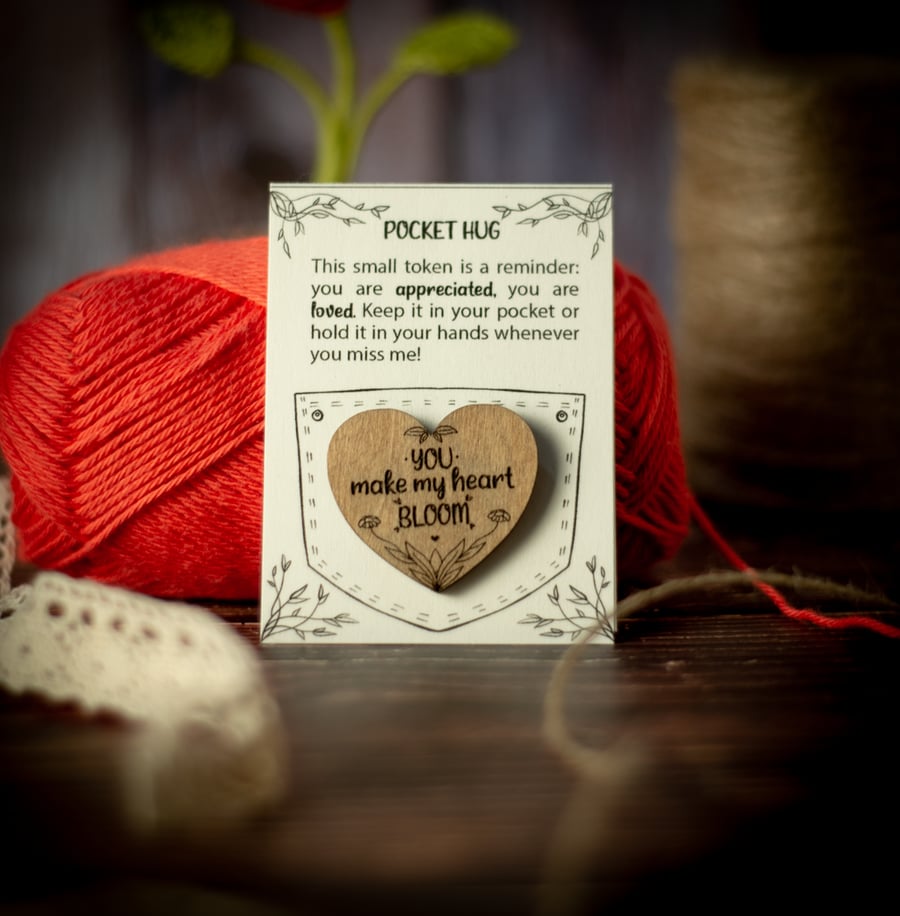 "You Make My Heart Bloom" Pocket Hug 