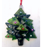 Handmade Fused Glass 3D Christmas Tree Hanging Decoration - Festive Gift - Image 2