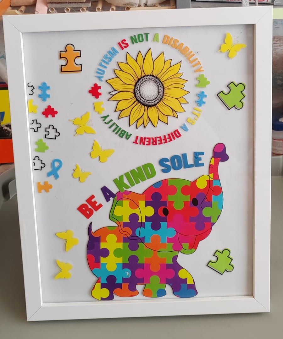 Autism Themed Frame 