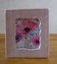 Handmade Freestanding Ceramic Picture Photo Frame in Pink - Image 1