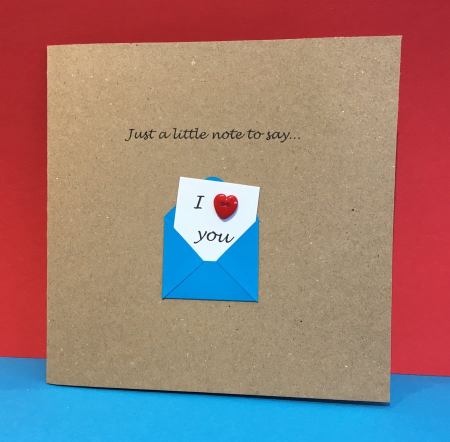 Valentine's Day Card - Cute - Button - Valentine Cards