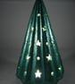 Green Glittery Ceramic Star Light Christmas Tree Table Lamp Ornament Decoration. - Image 6