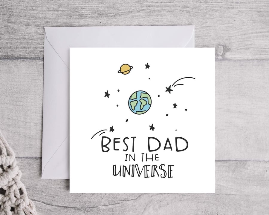 Best Dad in the Universe Father’s Day Card