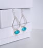 Turquose teardrop statement earrings - Image 6