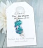 Turquoise Cat Stitch Marker - Image 1