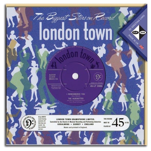 1960s Dance record greeting card with sleeve