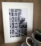 Line drawing of an Edinburgh building site.   - Image 7
