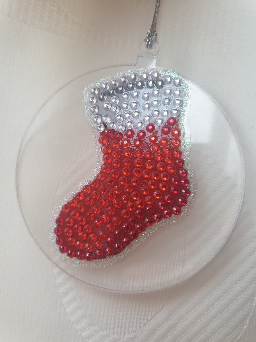 Christmas hanging tree decoration- stocking