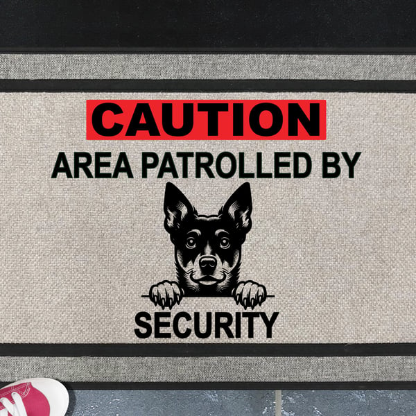 Lancashire Heeler Security Door Mat - All Weather Doormat - 45x70cm 
