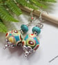 Hand Made Polymer Clay Beads & Howelite Earings.