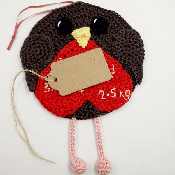 Reserved for Carrie - Crochet Robin Baby Decoration