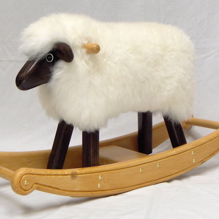 Ivory Fleece Rocking Lamb