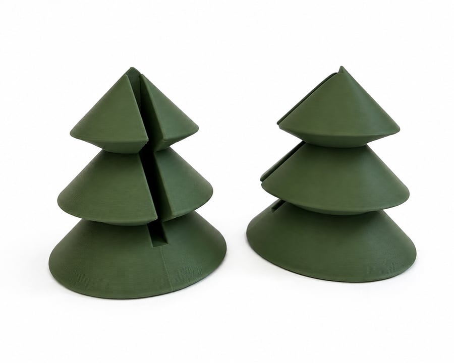 Green Christmas Tree Corner Stands for Fused Glass Panels – Pair with 4mm slot
