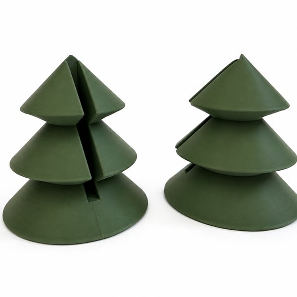 Green Christmas Tree Corner Stands for Fused Glass Panels – Pair with 4mm slot