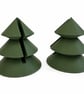 Green Christmas Tree Corner Stands for Fused Glass Panels – Pair with 4mm slot
