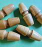 10  Lt Brown Traditional Toggle Duffle  3.5cm Wood Buttons   NO holes - Image 2