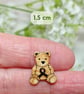 Skin Cancer Awareness Bear Pin, Handmade Black Ribbon Tiny Teddy Brooch - Image 4