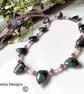 Designer Raw Natural Emerald & Wello Opal  Sterling Silver Necklace ONE OFF - Image 1